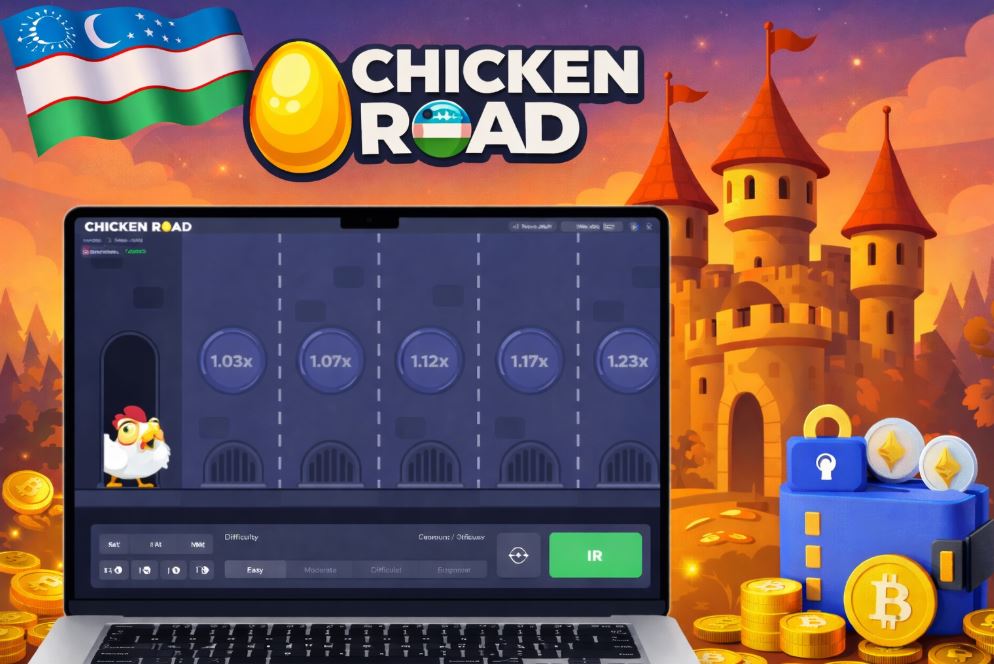 Chicken Road interface with a digital wallet icon and Bitcoin and Ethereum coins on a castle background